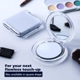 thumbnail image 5 of MIRRORVANA Small Compact 15X Magnifying Mirror for Travel - Handheld, Foldable & Very Lightweight - Mini Pocket-Sized Magnified Mirror for Purse - Round 3.3” Diameter, 5 of 6