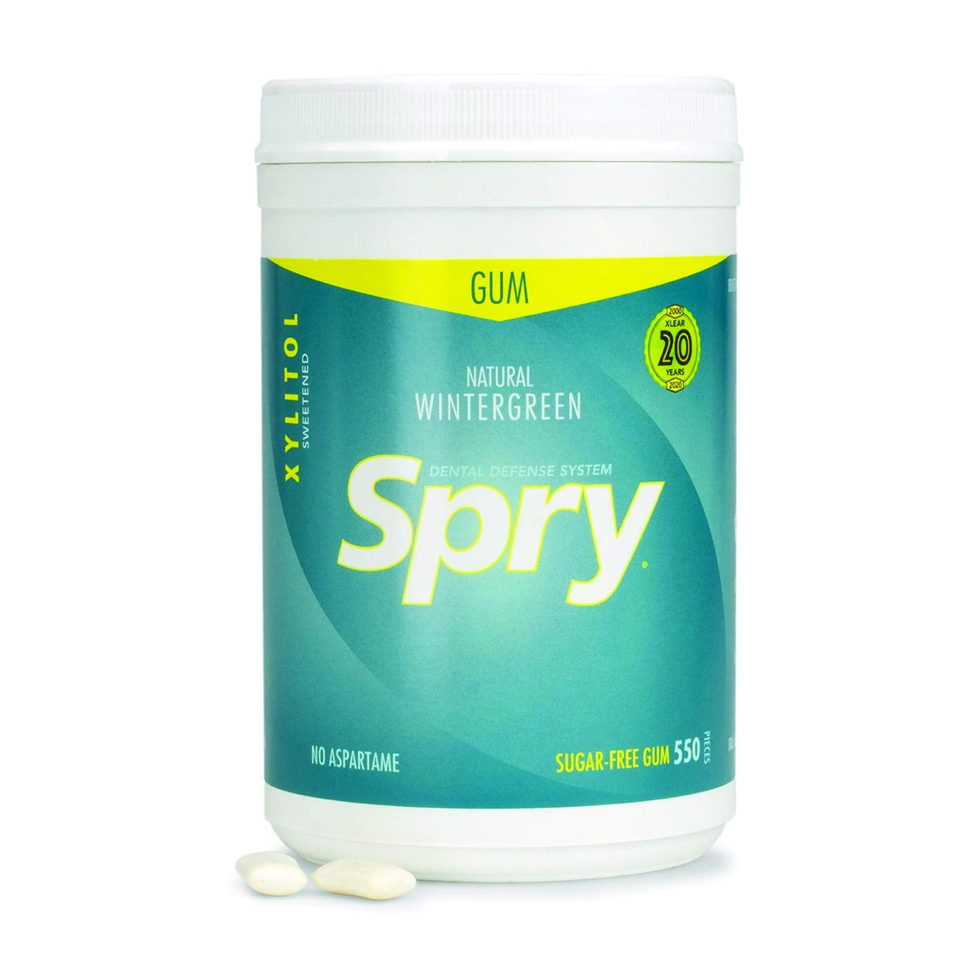 Spry Fresh Natural Xylitol Chewing Gum, Aspartame-Free Sugar-Free, Wintergreen, 550 Pieces 1 pack