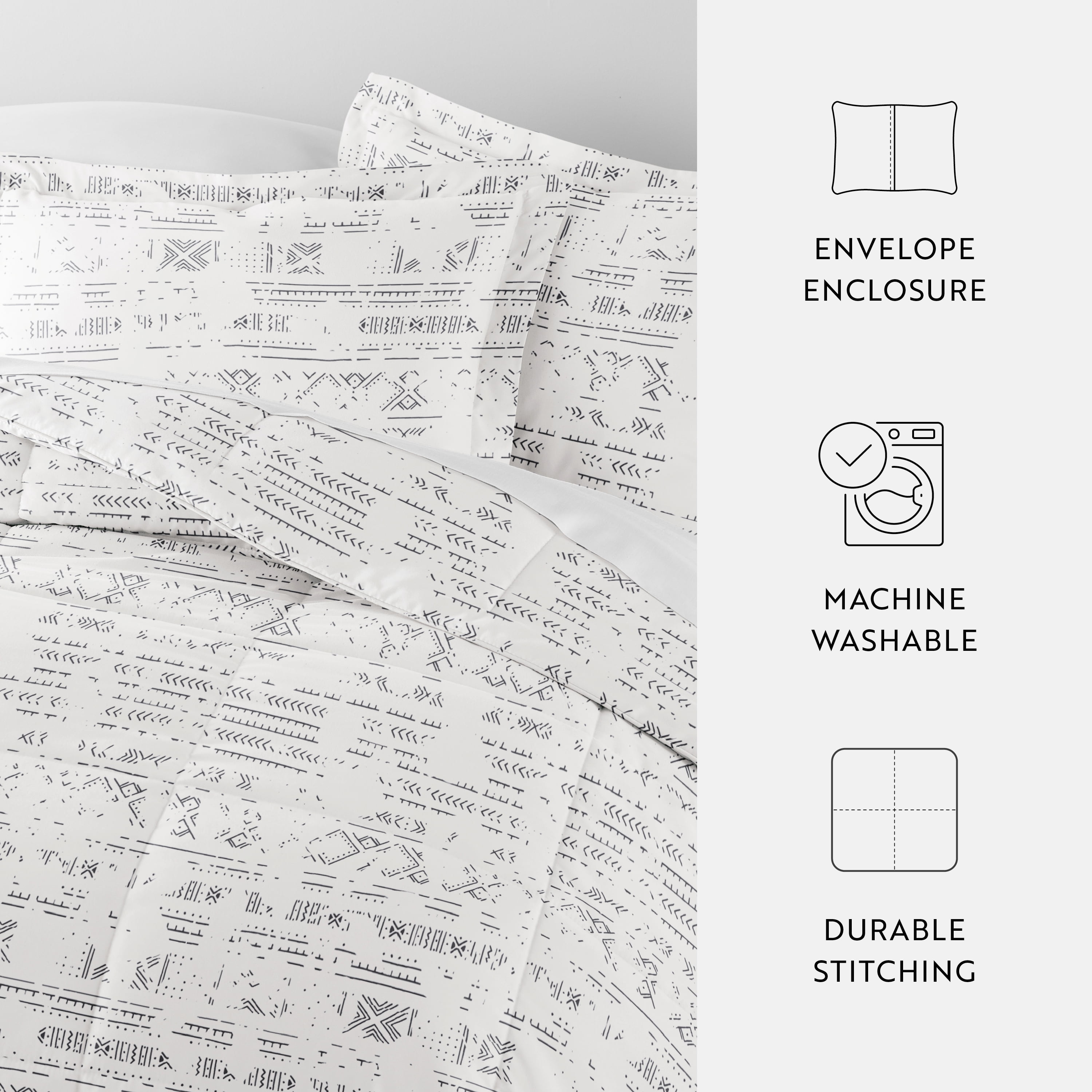 All Season Ultra Soft Comforter Set Down-Alternative Bedding in Distressed Field for King/Cal King by Comfort Canopy