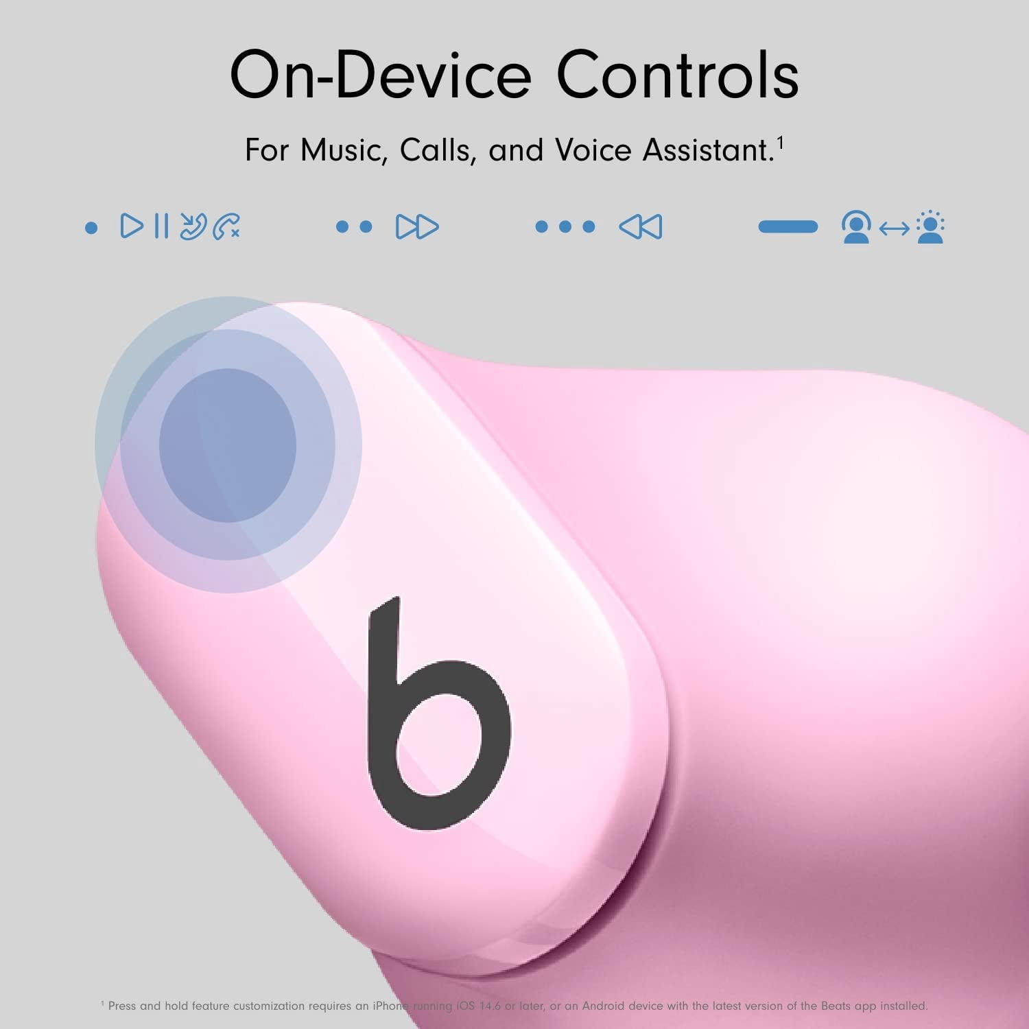 Beats Studio Buds Pink Wireless Earbuds for Back to School