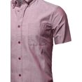 thumbnail image 3 of FashionOutfit Men's Basic Button Down Collar Chambray Short Sleeve Shirt, 3 of 3