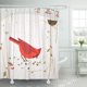 thumbnail image 1 of ABPHQTO Cute Red Northern Cardinal Birds Comic Flat Cartoon Minimalism Simplicidad Cortina de ducha 160x180 cm, 1 of 1