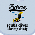 thumbnail image 4 of Inktastic Diving Future Scuba Diver Like Daddy Boys Baby Bib, 4 of 4