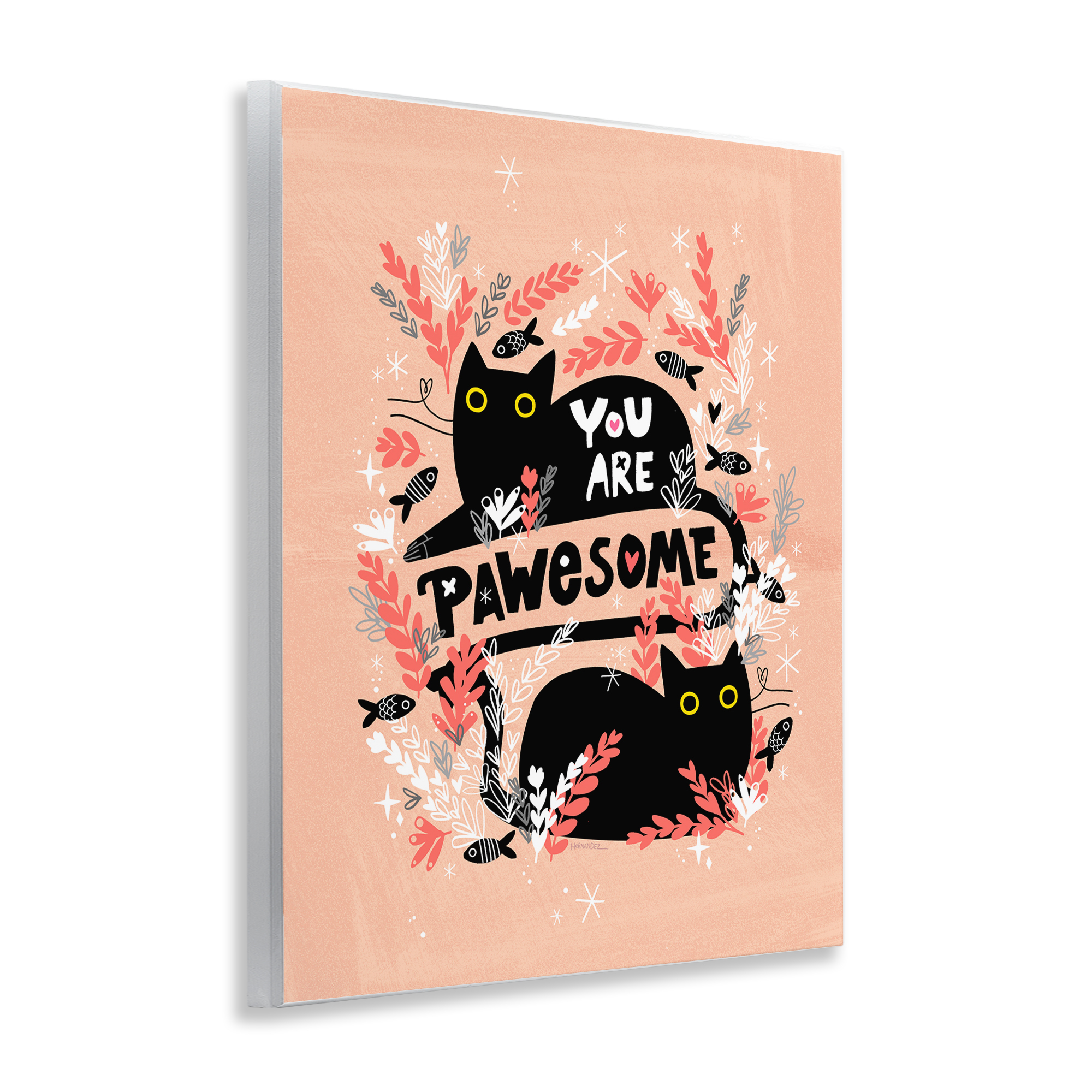 Stupell Industries You Are Pawesome Cats Animals Painting Unframed Art Print Wall Art, 11 x 14