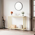 thumbnail image 3 of M optimized Console Table, Sofa Tables Narrow Entryway Table with Wood Shelf and Metal Frame, Behind Couch Table Industrial Hallway Table for Living Room Foyer Bedroom, 3 of 9