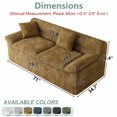 thumbnail image 5 of Muumblus 71" Cloud Boneless Cozy Sofa, Fluffy Upholstered Family Sofa with Removable Cushions, Yellow Chenille, 5 of 5