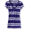 thumbnail image 1 of Aeropostale Semi Seehrough Stripe Camiseta gráfica para mujer, Púrpura, X-Large Aeropostale Camiseta gráfica, 1 of 1