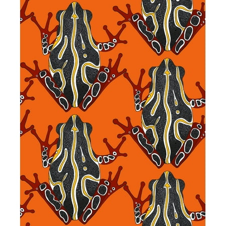 Orange Tree Frog - Congo tree frog orange Poster Print by Sharon Turner