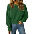 thumbnail image 5 of Women Loose Fit Cropped Sweatshirt Sevevn Crew Neck Long Sleeve Pullover With Kangaroo Pocket For Spring Fall Daily Wear, 5 of 8