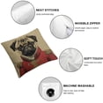 thumbnail image 6 of Acheng Pug Renaissance Dog Throw Pillow Cover  12x12in, 6 of 7