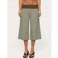 thumbnail image 5 of Clossjun Flowy Capri Pants Gaucho Pants for Women Fold Over Wide Leg Low Rise Yoga Capris Foldover Cropped Leggings Summer, 5 of 5