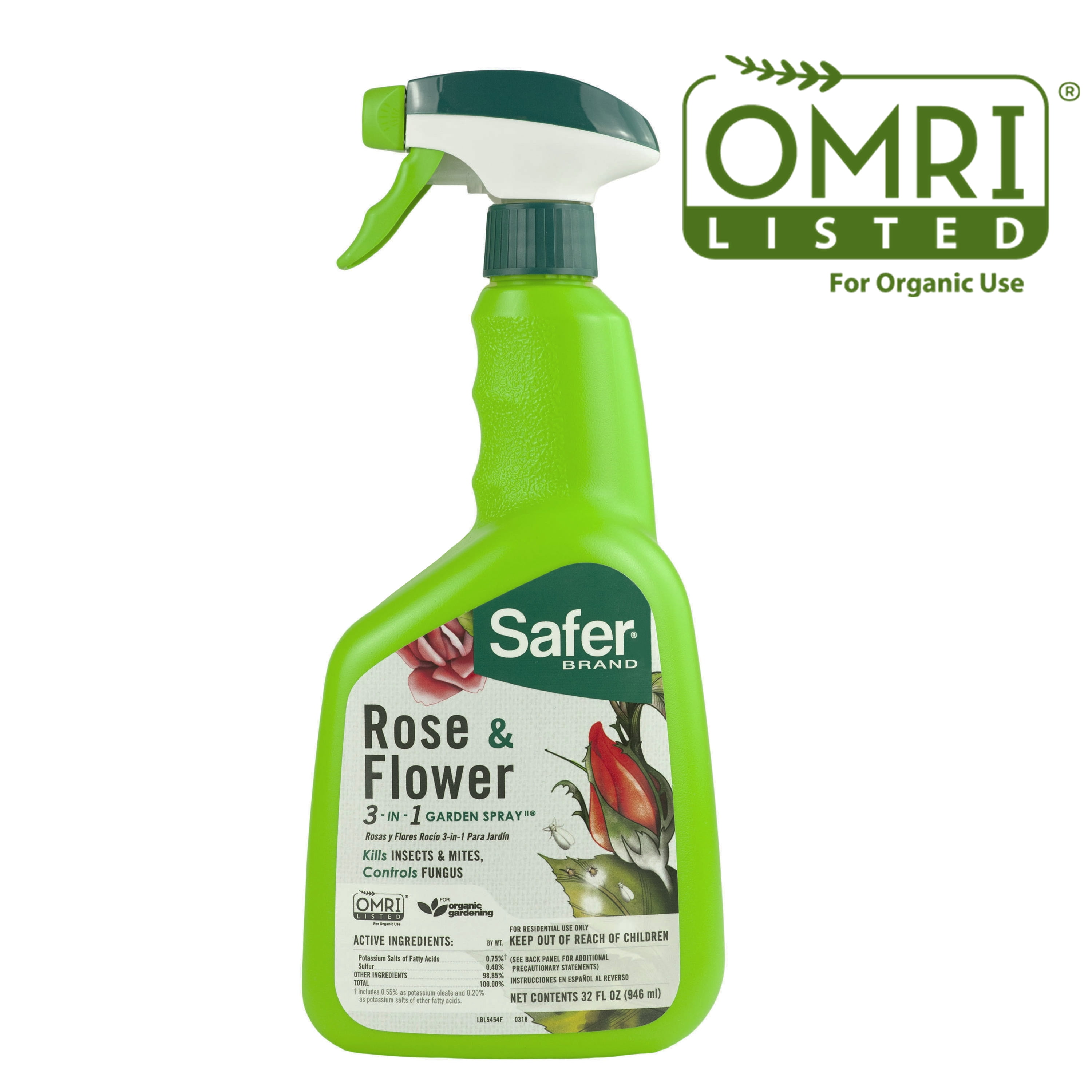 Safer Brand Rose Flower 3 In 1 Garden Spray 32 Oz Walmart Com