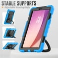 thumbnail image 4 of Dteck for Lenovo Tab M9 Case 2023 with Built-in Screen Protector, Heavy Duty Full Body Drop Protection Shockproof Rugged Case with Rotating Stand for Lenovo Tab M9 TB-310FX/FU,Light Blue, 4 of 7