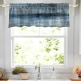 thumbnail image 5 of Valances Window Treatments Abstract Blue and Grey Art Window Valances 18x52 Inch Curtain Valances for Living Room Kitchen Bathroom, 5 of 6