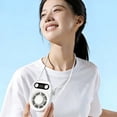 thumbnail image 5 of Leeye SQ03 Waist Clip Fan with Ice Cooling, Rechargeable Portable Personal Air Cooler with 199 Speeds & LED Lights, Hands Free Bladeless Wearable Fan for Work Camping Outdoor, White, 5 of 6