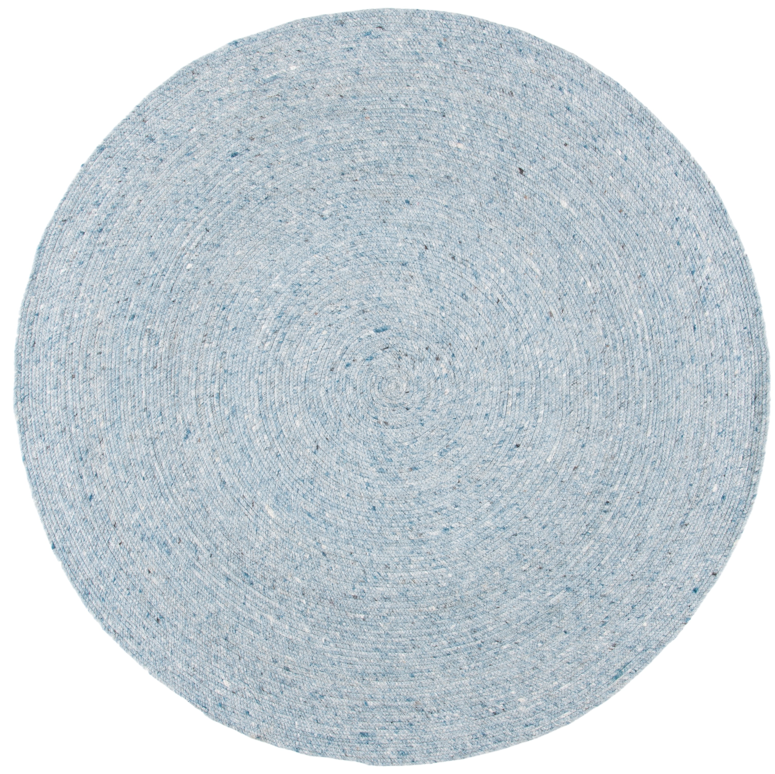 SAFAVIEH Braided Ronan Solid Reversible Area Rug, Turquoise, 6' x 6' Round