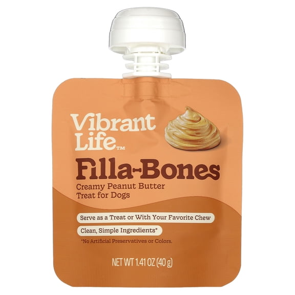 Vibrant Life Filla-Bones Creamy Peanut Butter Treat for Dogs, 1.41 oz