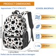 thumbnail image 3 of Cow Print Pattern 17" Waterproof Oxford School Backpacks for Teens, S-Shape Padded Straps, for School, Travel, Hiking, Camping, 3 of 5