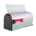 thumbnail image 3 of Rateoe Colorful Checkerboard Printed Mailbox Covers - Easy to Install Fall, Winter, Spring, Summer Mailbox Cover - Weather and UV-Resistant Mailbox Decor - Mailbox Magnetic Covers-25.5x21 in, 3 of 8