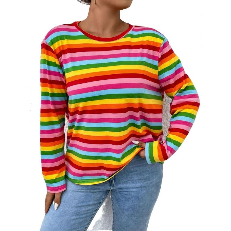 Multi coloured striped t shirt online