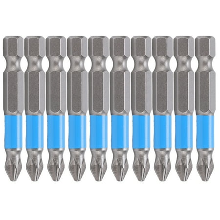 

2024 10Pcs 50mm S2 Strong Magnetic Bit PH2 NonSlip Electric Screwdriver Cross Bit for Home Furniture