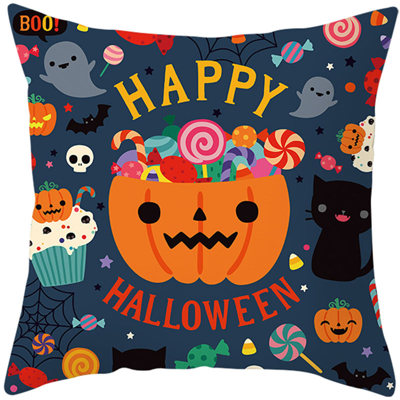 Halloween Pillowcase Pumpkin Spiders Cobwebs Bedding Decor Halloween Bedding Halloween Decor Standard Cotton Pillowcase