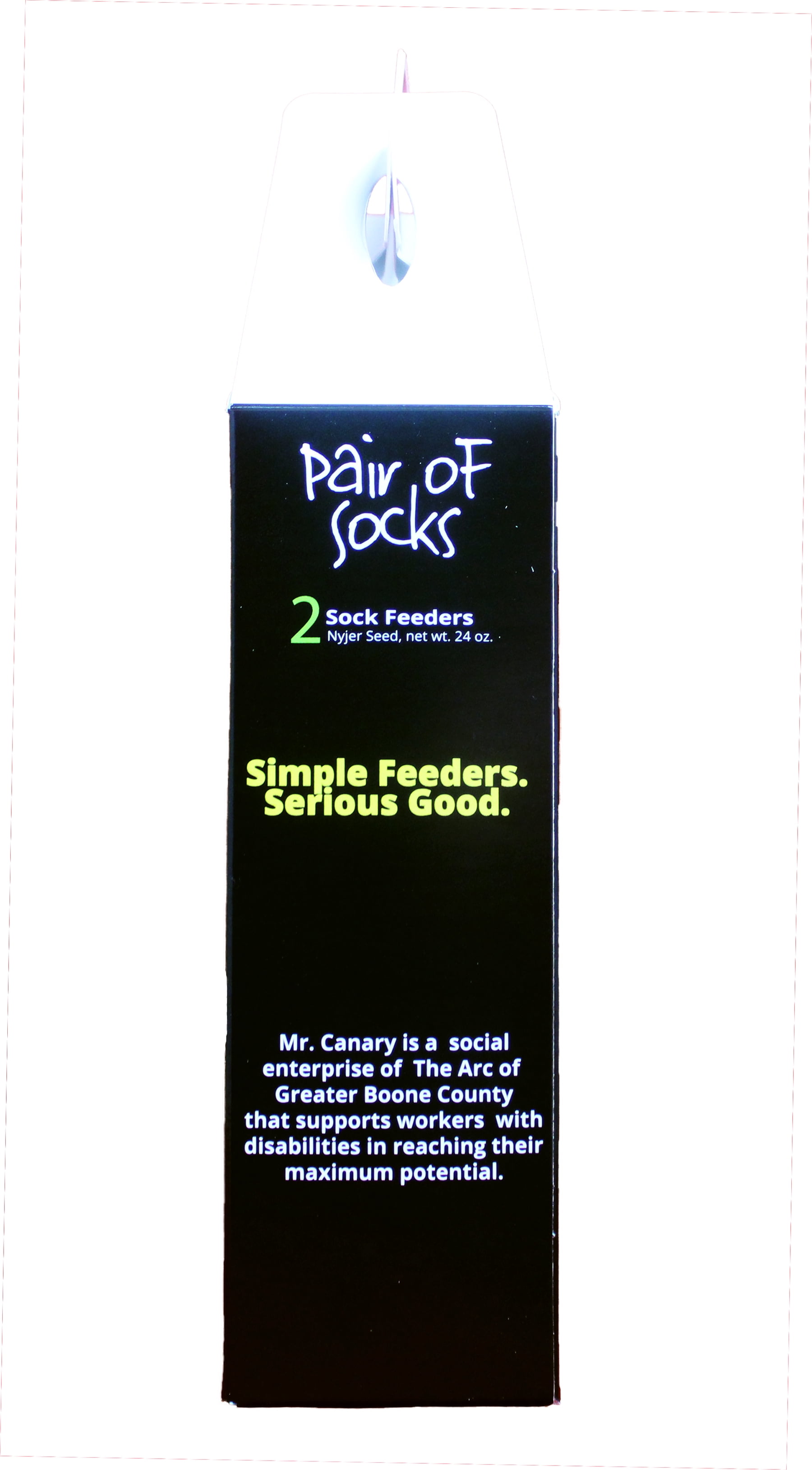 (2 pack) Mr. Canary 'Pair of Socks' Finch Sock Feeders, 12oz Nyjer Seed Each (2 pack)