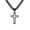 Black, variant on Men's Women's Stainless Steel Vintage Simple Openwork Cross Necklace Black