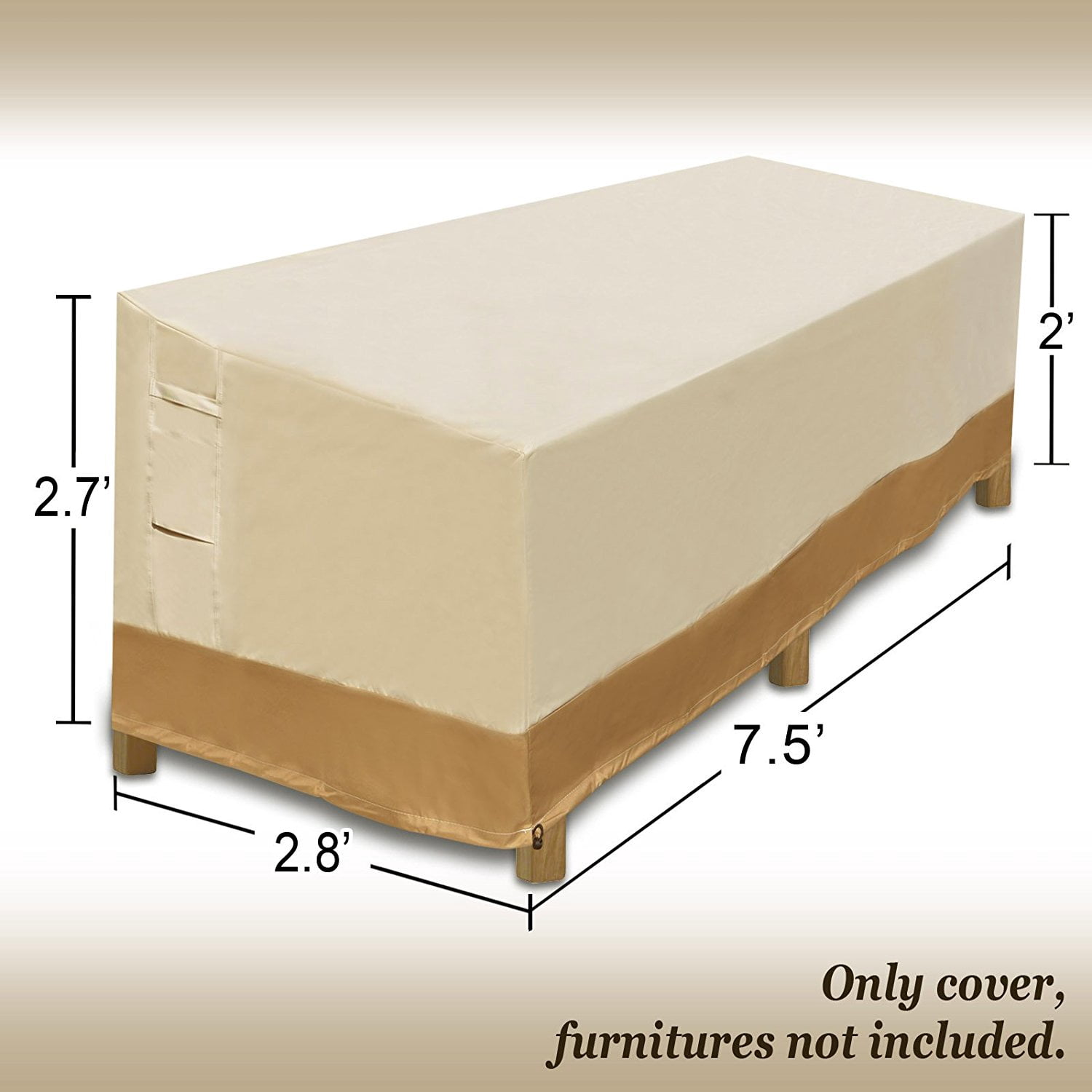 Sunny Large Patio Sofa Loveseat & Bench Cover Furniture Protector Weather Protection Waterproof