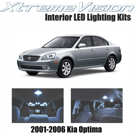 Xtremevision Interior LED for Kia Optima 2001-2006 6 Pieces Cool White Interior LED Kit   Installation Tool