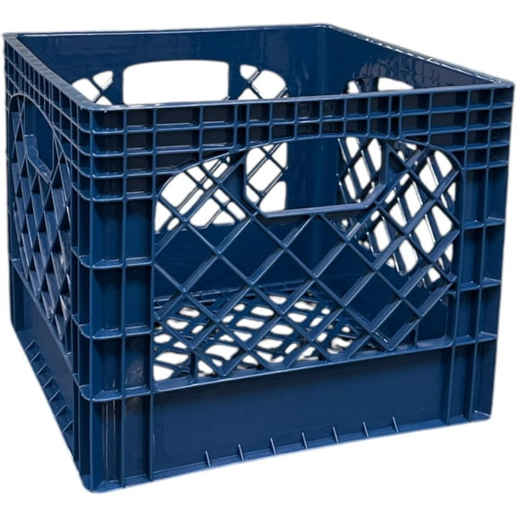 Gorilla Crate 16 Qt HDPE Milk Crate Storage Bin Blue Model GC16QT-BLUE