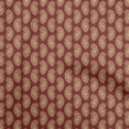 thumbnail image 1 of oneOone Cotton Cambric Maroon Fabric Asian Paisley Fabric For Sewing Printed Craft Fabric By The Yard 42 Inch Wide, 1 of 5