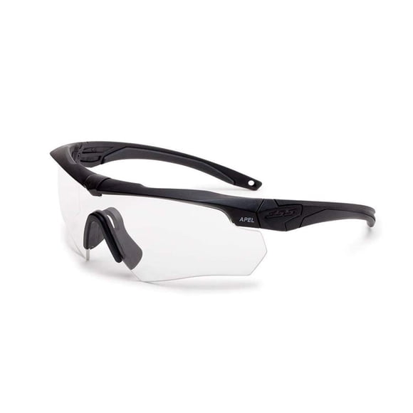 Gafas de sol ESS Crossbow ONE negras con lente antivaho transparente
