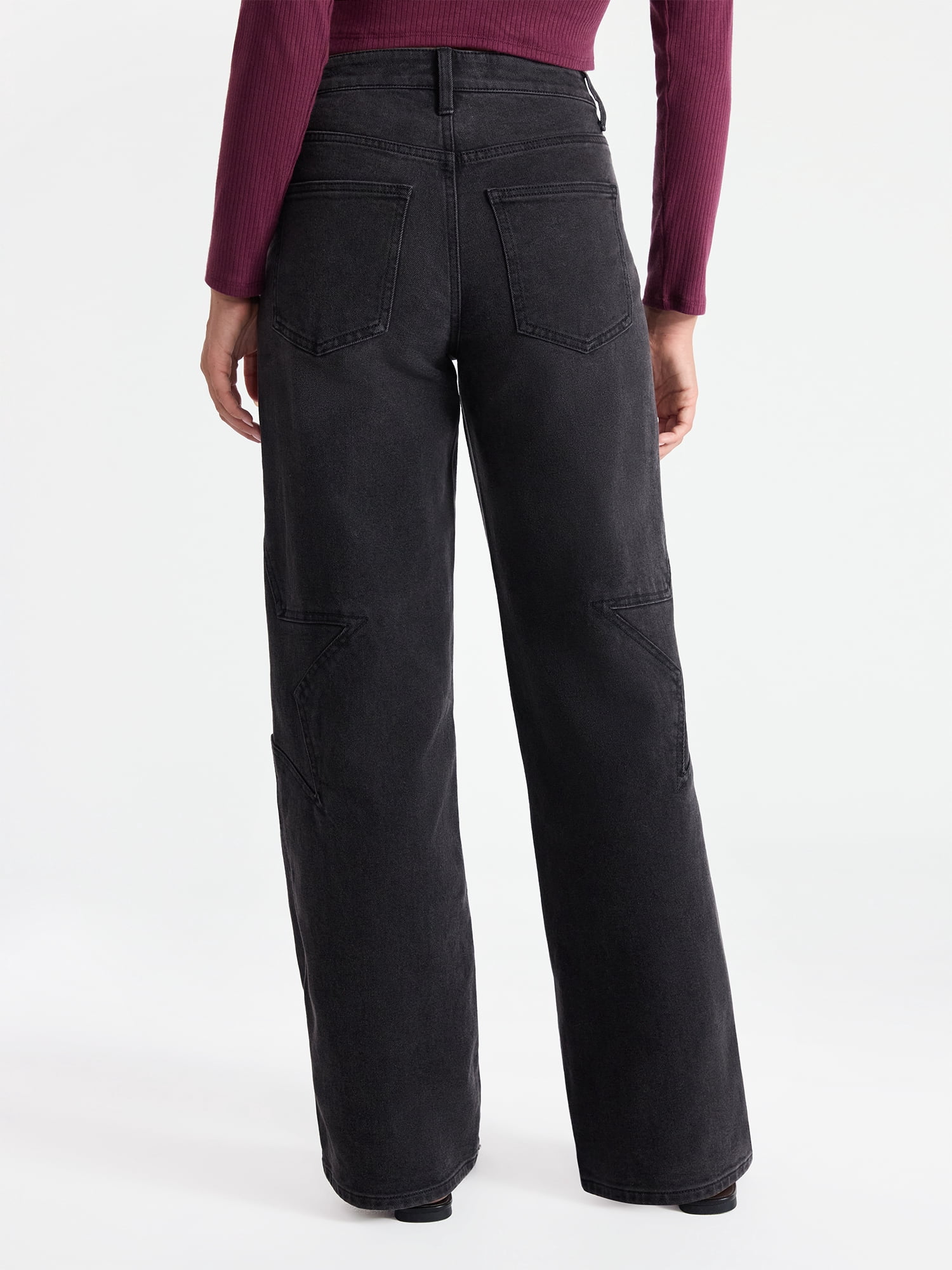 No Boundaries Mid-Rise Star Jeans, 31" Inseam, Women's