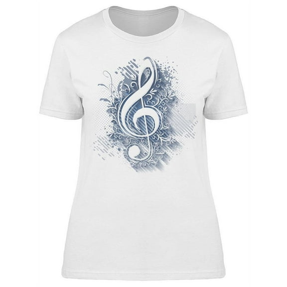 Watercolor Music Note T-Shirt Women -Image by Shutterstock, Female Medium