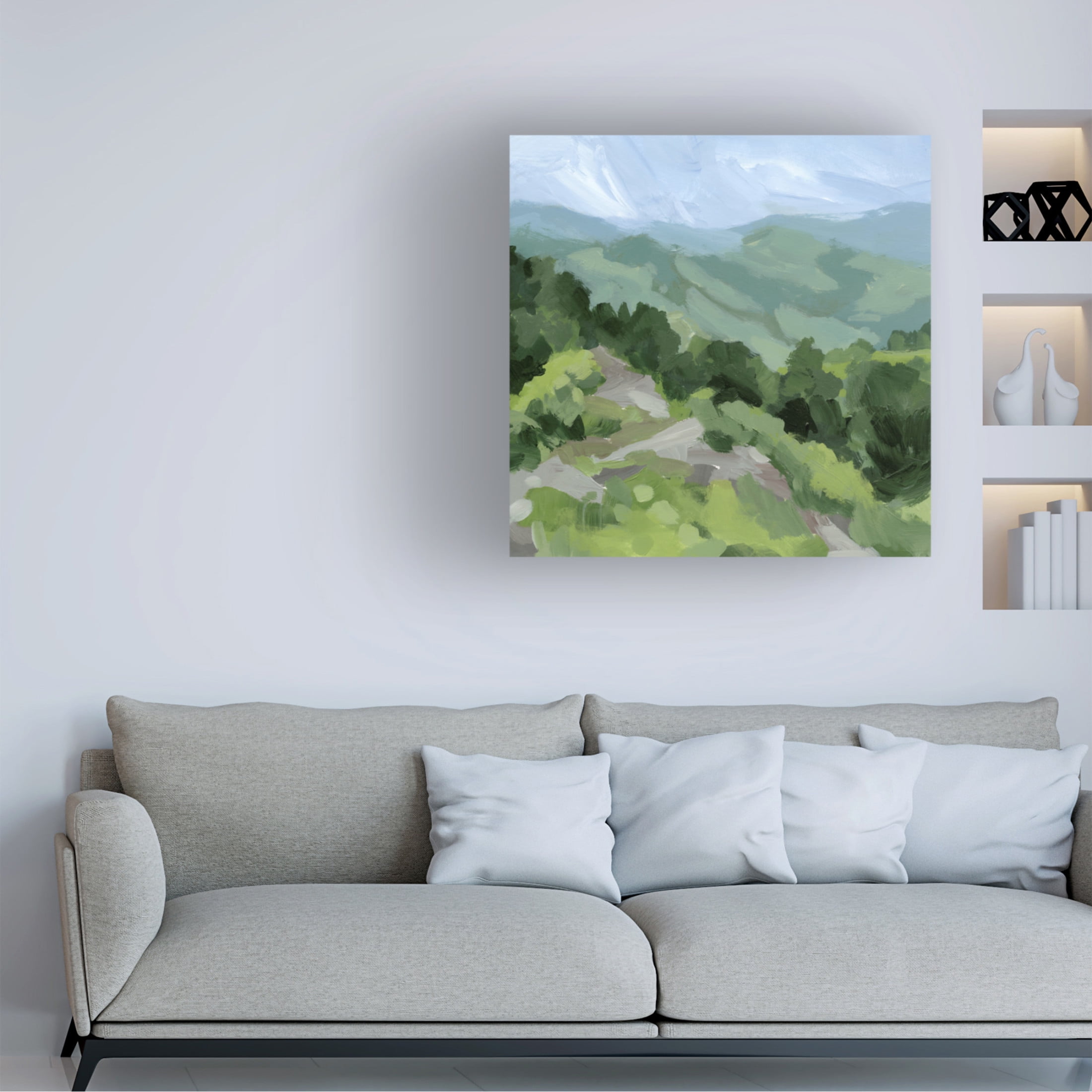 Trademark Fine Art Victoria Barnes  Tree-lined Path II Canvas Wall Art