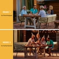 thumbnail image 6 of DWVO Patio Wicker Sofa set, Outdoor Boho Sectional Furniture L-Shaped Sofa with Beige Cushions and 2-tier PE Rattan Side Coffee Table - Beige, 6 of 6