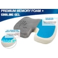 thumbnail image 2 of Memory Foam Cooling Gel Seat Cushion Enhanced Orthopedic Contour Coccy Cushion, 2 of 4