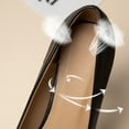 thumbnail image 4 of Fesfesfes White Shoe Korean Style Fashion High Heel Shoes Pointed Toe Thick Heel Shallow Peep-Toe Shoes Women 5.5(36), 4 of 5