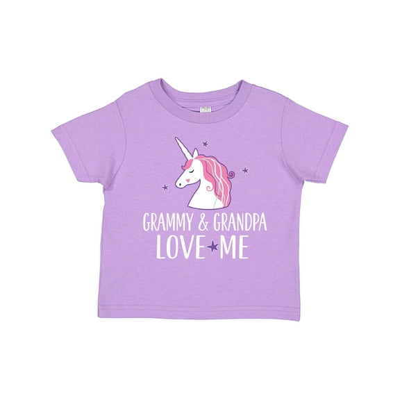 Inktastic Grammy and Grandpa Love Me Girl Unicorn Girls Toddler T-Shirt