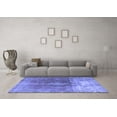 thumbnail image 3 of Ahgly Company Machine Washable Indoor Square Persian Blue Traditional Area Rugs, 5' Square, 3 of 4