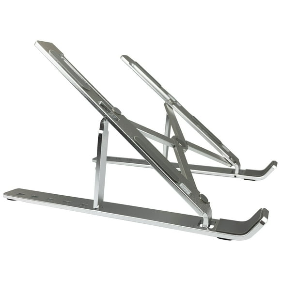 Amer Mounts Laptop Stand for Desk, Aluminum 6-Levels Adjustable Portable Computer Stand Laptop Cooling Pad, Ventilated Laptop Riser Supports 10-15.6" Tablets Notebook AMRNS02