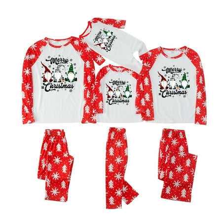 

SILVERCELL Family Christmas Pjs Matching Sets Holiday Elk Tree Printed Sleepwear 2Pcs Xmas Jammies