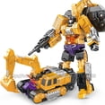 thumbnail image 3 of Figuras de acción transFormables KO GT para niños, 6 en 1, Robot Devastator, coche, excavadora, grúa, raspador, licuadora, combinador, modelo, 3 of 4
