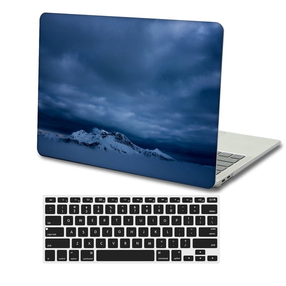 KSK KAISHEK Protective Case Hard Cover Compatible with MacBook Pro 15 inchs with Touch ID + Black Keyboard Cover Model: A1990/A1707 (Sky Series 0325)