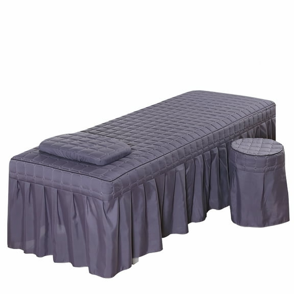 LAMIRO Beauty Salon Massage Table Sheet Solid Massage Table Cover Bedspread Massage Sheet SPA Full Cover with Skirt 1pcs 190x80cm