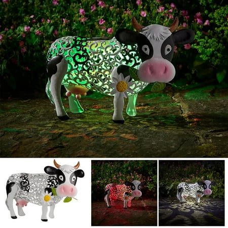 Daisy Cow LED Solar Light Up Cow, LED dier silhouet verlichting, tuin decoratie licht figuur ornament