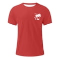 thumbnail image 4 of Telankuip Hawaiian Style Beach Coconut Tree Graphic T-Shirts for Man Short Sleeve Round Neck Casual Lightweight Tee Shirt Lightweight Comfy Casual Tops for Daily Wear Red XXS, 4 of 4