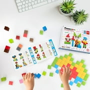 PicassoTiles 102PCS 1 Pixel Magnetic Puzzle Cube Set, Mix & Match Building Blocks, STEM Educational Toy with Idea Book for Kids Age 3+