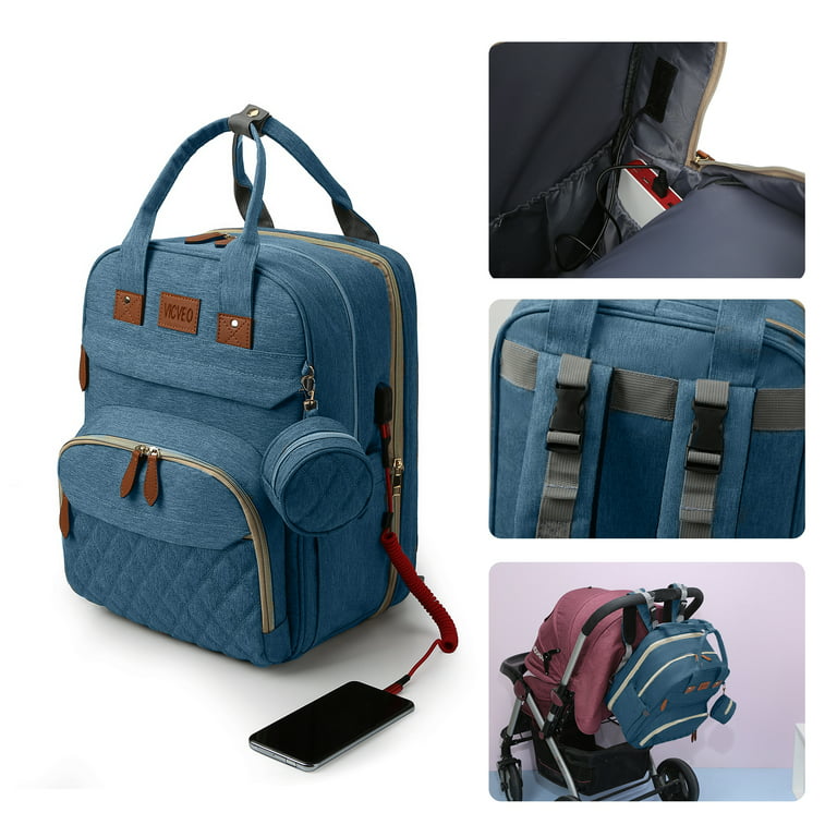 Baby Portable Bed Diaper Bag Backpack Bassinet with Stroller